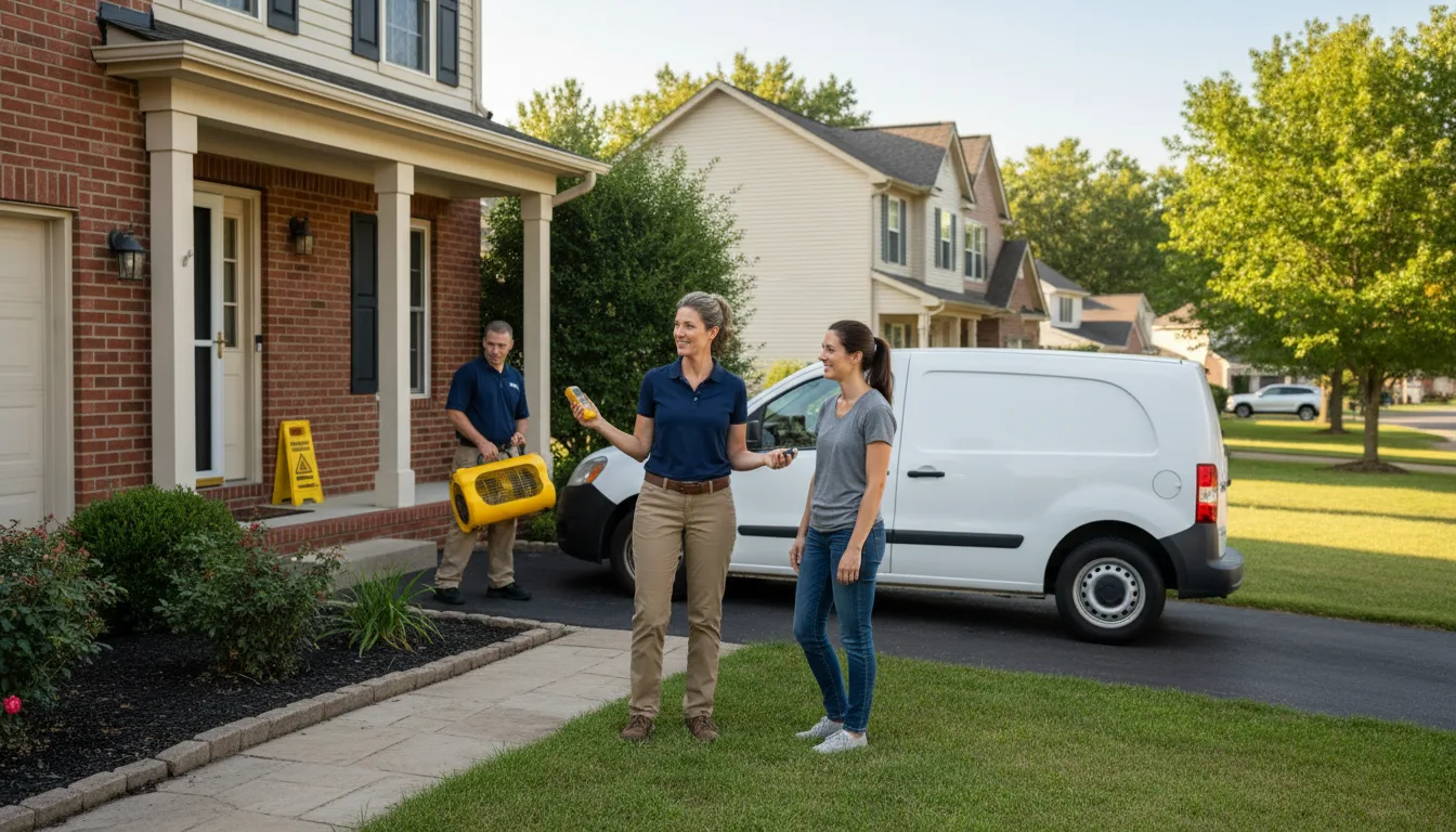 Residential water damage restoration in Wood Dale, IL